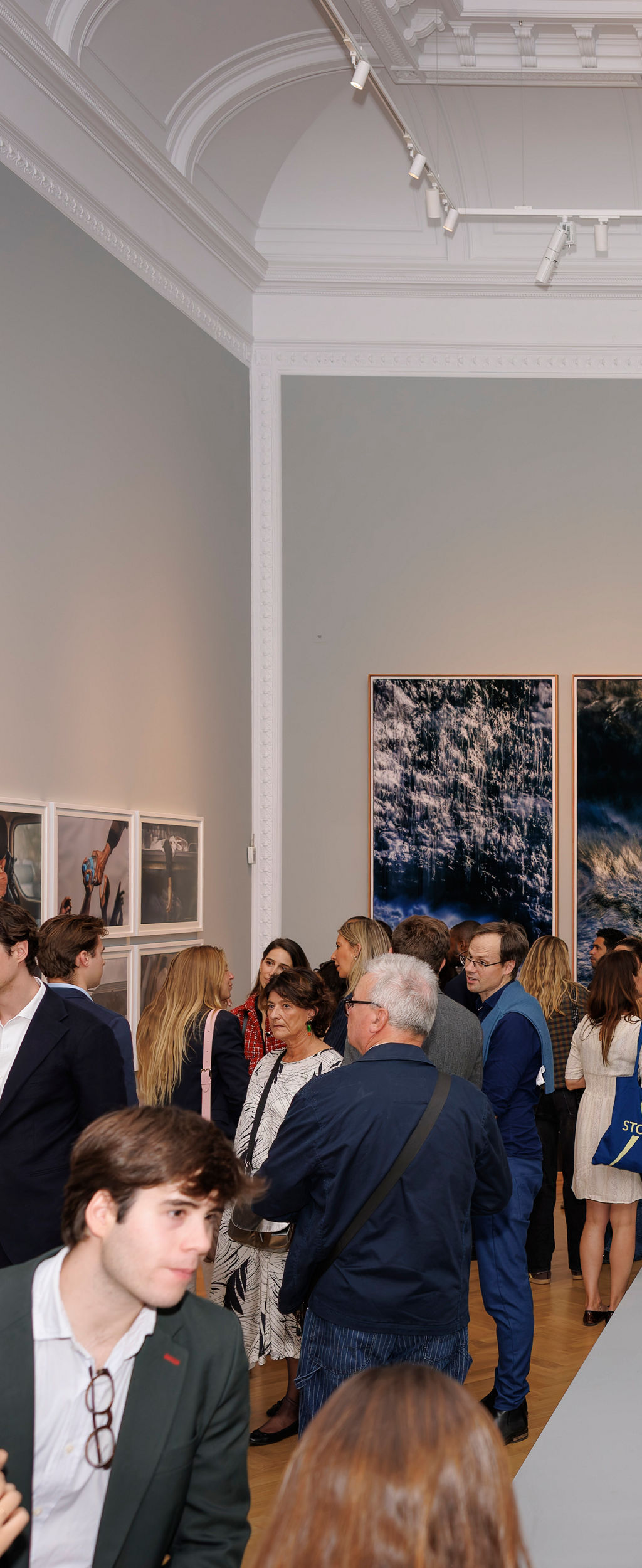Attendees at the ceremony visiting the Prix Pictet Gallery.