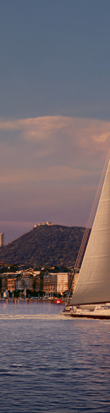 Homepage image - Sail boat with the Pictet Leo lion sailing from Geneva to Hong Kong